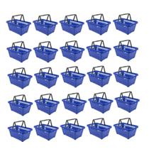 Cesto de Compras D100 Dellaplast 16l 45x29x19 Azul Kit 25