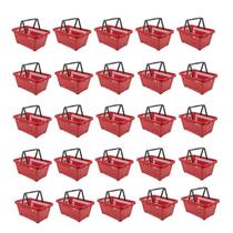 Cesto De Compras D100 Dellaplast 16L 45X29X19 Vermelho Kit25
