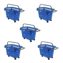 Cesto De Compras D300 Dellaplast 30L Com Rodas ul Kit 5