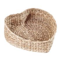 Cesto De Coracão Fibra Jacinto de Água 26X26X8Cm Rafimex