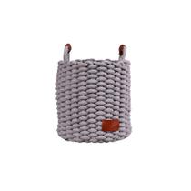 Cesto De Corda 28cm Em Algodão Cinza - Yoi