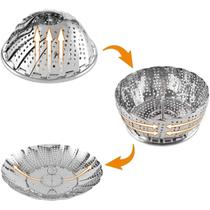 Cesto De Cozimento À Vapor E Escorredor De Legumes Em Inox Cesto De Cozimento À Vapor E Escorredor De Legumes Em Inox