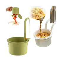 Cesto De Drenagem Ajustável 2 Em 1 Para Pia, Filtro Suspenso Para Torneira, Coletor De Resíduos De