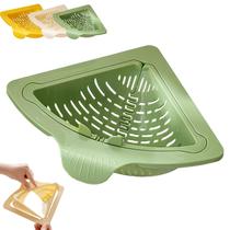 Cesto de drenagem triangular para pia de cozinha verde ABS 80g Cesto de drenagem triangular para pia de cozinha verde ABS 80g