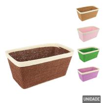 Cesto de Fibra de Papel e Plástico 23x13cm Color - Tudo em Caixa