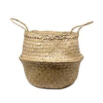 Cesto de Fibra Natural Decorativa 2 Em 1 31x32x35 cm F01 - D'Rossi Cesto de Fibra Natural Decorativa 2 Em 1 31x32x35 cm F01 - D'Rossi