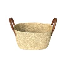 Cesto de Fibra Natural Mocca P C/ Alça 25x16x15cm p/ Organização Decoração 3025