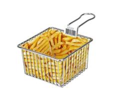 Cesto de Fritura P/ Servir 22X13cm em Aço Cromado - Niquelart Cesto de Fritura P/ Servir 22X13cm em Aço Cromado - Niquelart