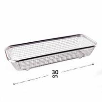 Cesto de Inox 30x12cm Retangular Aramado