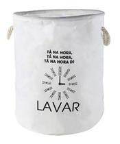 Cesto de Lavanderia Dobrável 50x40cm Ta na Hora Ta na Hora