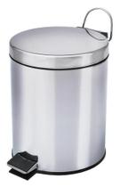 Cesto De Lixo 3Lts 100% Inox Com Pedal Banheiro E Cozinha