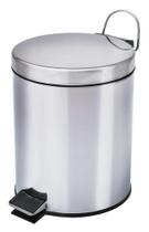 Cesto De Lixo 5lts 100% Inox C/ Pedal Banheiro E Cozinha Lixeira com cesto removível