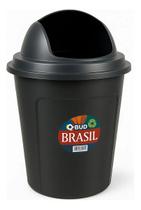 Cesto De Lixo 60l Com Tampa E Trava + 4 Sacos 100l Brinde Cesto De Lixo 60l Com Tampa E Trava + 4 Sacos 100l Brinde
