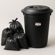 Cesto de Lixo 60L Multiuso Organizador Lixão Grande Reciclagem Roupas Brinquedos