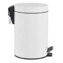Cesto De Lixo Branco Inox 5L Pedal