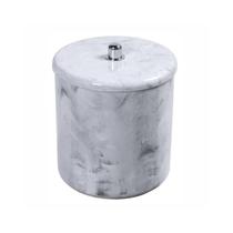 Cesto de lixo com tampa 6 litros marmorizado branco