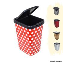 Cesto de Lixo Com Tampa Click Label 9 Litros Para Pia Cozinha Banheiro Cesto de Lixo Com Tampa Click Label 9 Litros Para Pia Cozinha Banheiro