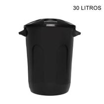 Cesto de Lixo com Tampa Eco Nature Preto