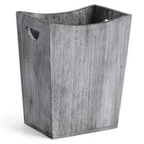 Cesto de lixo ETELI de madeira rústica com alças duplas, 1 kg, cinza, verde Cesto de lixo ETELI de madeira rústica com alças duplas, 1 kg, cinza, verde