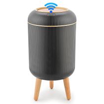 Cesto de lixo impermeável Pukomc Smart Sensor para cozinha preto