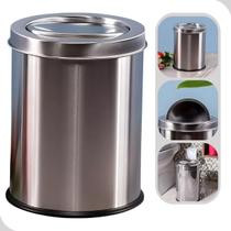 Cesto De Lixo Inox Banheiro Cozinha 6L Lixeira Martinazzo Cesto De Lixo Inox Banheiro Cozinha 6L Lixeira Martinazzo