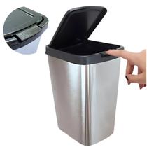 Cesto de Lixo Lixeira 9 Litros De Cozinha Banheiro Pia Tipo Inox