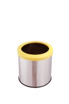 Cesto De Lixo Lixeira Inox 20 Litros Aro Esmaltado Cozinha