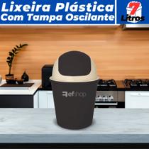 Cesto De Lixo Lixeira Tampa Basculante 3 Litros 28cm Usual