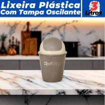 Cesto De Lixo Lixeira Tampa Basculante 3 Litros 28cm Usual