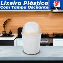 Cesto De Lixo Lixeira Tampa Basculante 7 Litros 37cm Usual