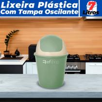 Cesto De Lixo Lixeira Tampa Basculante 7 Litros 37cm Usual
