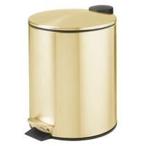 Cesto de lixo mDesign 5L/1,3 galão com tampa de latão macio Cesto de lixo mDesign 5L/1,3 galão com tampa de latão macio