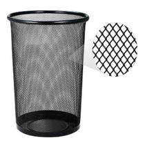 Cesto de Lixo para Papéis Aramado Preto 12L Escritório