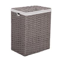 Cesto de lixo para roupa suja Seville Classics Premium Grey Handwoven