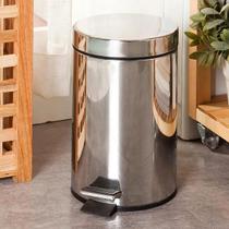 Cesto De Lixo Pedal Inox Lixeira Banheiro Cozinha 12 Litros
