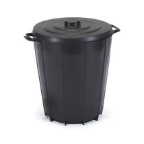Cesto de lixo redondo 35 litros black injeplastec
