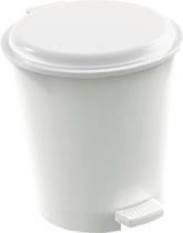 Cesto de Lixo Redondo Branco Com Pedal 12 litros Uninjet