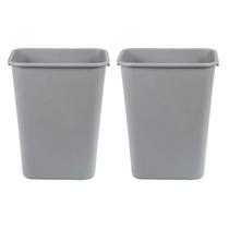 Cesto de Lixo Retangular Amazon Basics 38L - Pacote com 2 (Cinza)