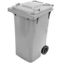 Cesto de lixo tipo gari 240L com rodas de 200mm - C240CZ (Cinza)