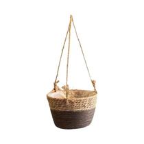 Cesto De Macramê Em Juta Para Plantas Suspensas, Decorativo Para Interiores E Exteriores