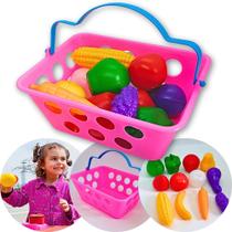 Cesto de Mercado Infantil 12 Peças Frutas legumes Feirinha Cesto de Mercado Infantil 12 Peças Frutas legumes Feirinha