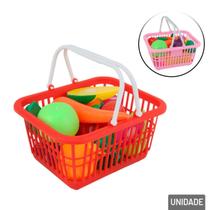 Cesto de Mercado Infantil 12 Peças Frutas Legumes - Tudo em Caixa