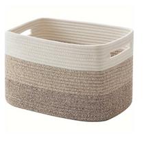 Cesto de Organização Retangular em Corda com Alças ArcoÍris Easy Decor Cesto de Organização Retangular em Corda com Alças ArcoÍris Easy Decor