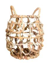 Cesto de palha decor com alça origin 20 cm Cesto de palha decor com alça origin 20 cm