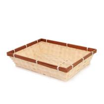 Cesto de Palha Edges RT Brown - 32 x 24 x 7 cm