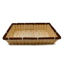 Cesto De Palha Edges Rt Brown - 32 X 24 X 7 Cm