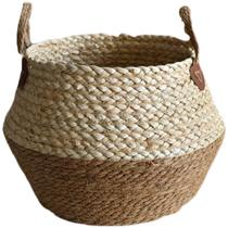 Cesto De Palha Para Decoração Artesanal Cachepot Pequeno