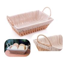 Cesto de Pão Café da Manhã Retangular Servir 31x19 com Forro Removível Wolff