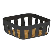 Cesto de Pão Lume Preto Fechado 9,5x24x24cm CPB3000PTF - Ou