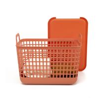 Cesto de Plástico com Tampa Médio - Oikos TERRACOTA Cesto de Plástico com Tampa Médio - Oikos TERRACOTA